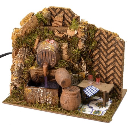 Outdoor tavern with working barrel cm 20x14x16 h cm