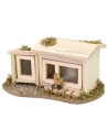 Gallinero con gallina de 14x8,5x6 cm de altura para estatuas de