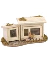 Gallinero con gallina de 14x8,5x6 cm de altura para estatuas de