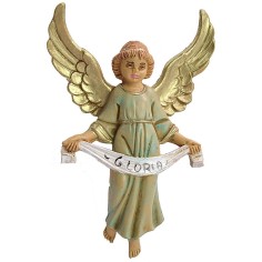 Ángel Gloria luz serie 12 cm en PVC Mondo Presepi