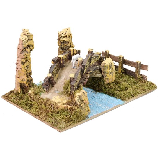 Puente de resina con ovejas Mondo Presepi