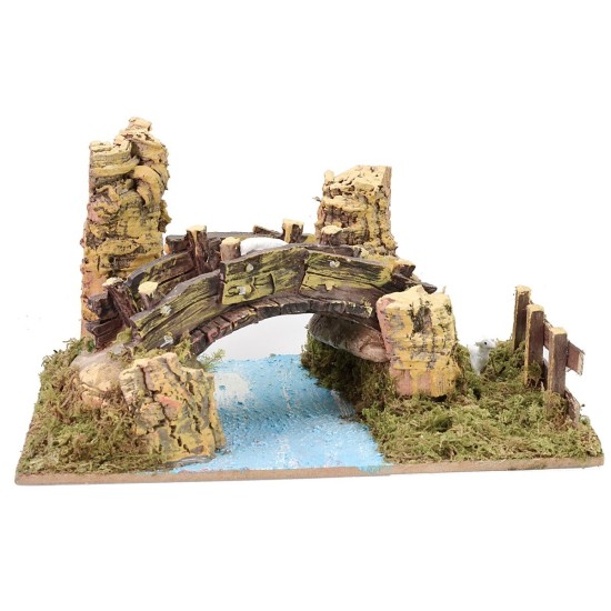 Ponte in resina con pecore Mondo Presepi