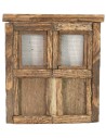 Puerta de madera de dos hojas para estatuas de 10 cm de altura.