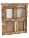 Puerta de madera de dos hojas para estatuas de 10 cm de altura.