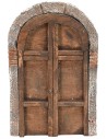 Puerta con arco de madera de dos hojas para estatuas de 10-12 cm de altura.