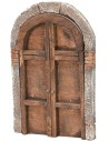 Puerta con arco de madera de dos hojas para estatuas de 10-12 cm de altura.