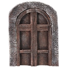 Puerta arqueada de madera para estatuas de 6-8 cm de altura Mundo Pesebre
