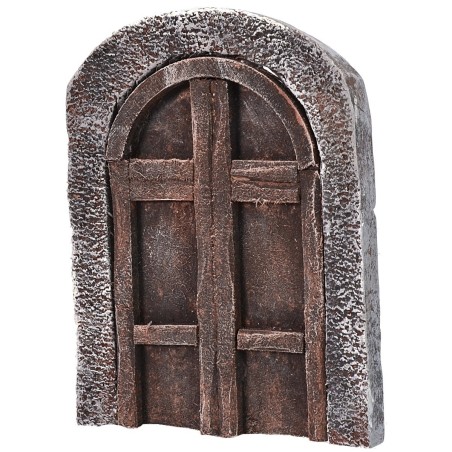 Arched wooden door for statues cm 6-8 h