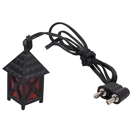 Lanterna piccola rossa 3,5v. cm 1,5x1,5x2,5-3 presepe Mondo