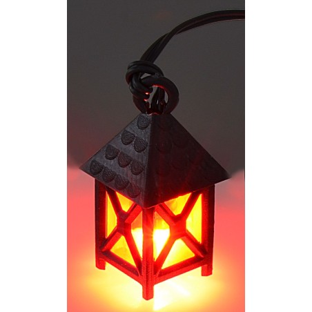 Small red lantern 3.5v. cm 1,5x1,5x2,5-3 crib