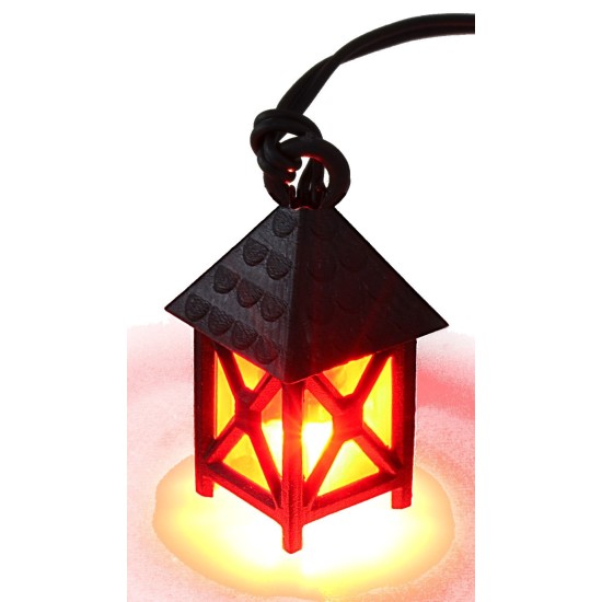 Small red lantern 3.5v. cm 1,5x1,5x2,5-3 crib