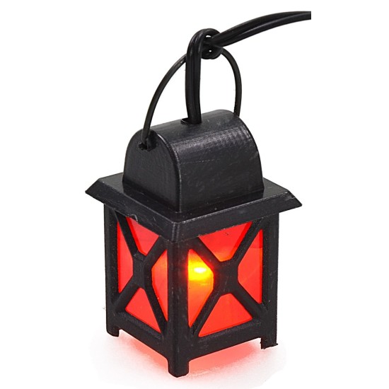 Lanterna media rossa 3,5v. cm 2x2x3,5-4,5 presepe Mondo Presepi