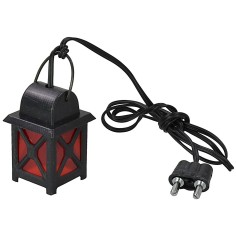 Lanterna media rossa 3,5v. cm 2x2x3,5-4,5 presepe Mondo Presepi