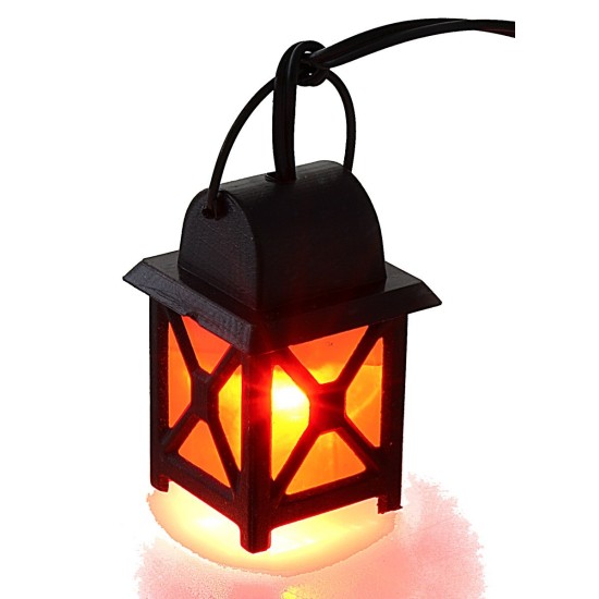 Lanterna media rossa 3,5v. cm 2x2x3,5-4,5 presepe Mondo Presepi