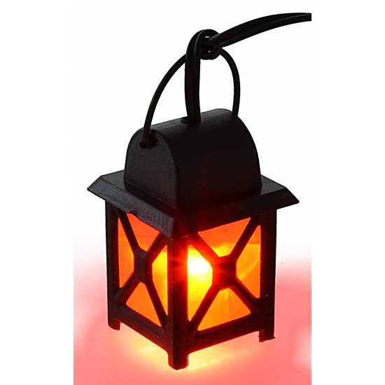 Lanterna media rossa 3,5v. cm 2x2x3,5-4,5 presepe Mondo Presepi