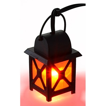 Lanterna media rossa 3,5v. cm 2x2x3,5-4,5 presepe Mondo Presepi