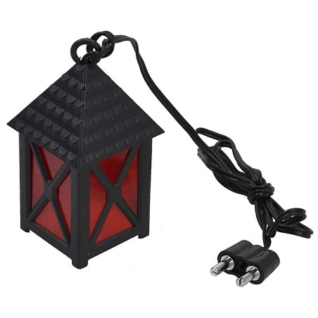 Lanterna grande rossa 3,5v. cm 2,5x2,5x5 presepe Mondo Presepi