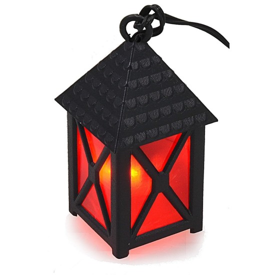 Lanterna grande rossa 3,5v. cm 2,5x2,5x5 presepe Mondo Presepi