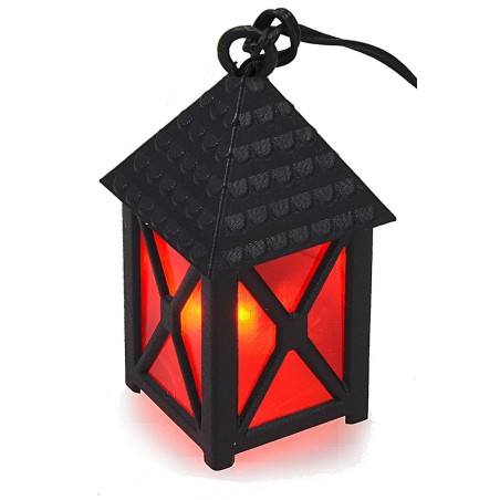 Linterna grande roja 3,5v. cm 2,5x2,5x5 belén Mondo Presepi