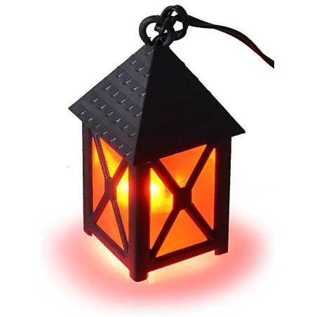Lanterna grande rossa 3,5v. cm 2,5x2,5x5 presepe Mondo Presepi