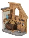 Bottega in resina del falegname cm 8,7x4,5x10,5 h. Mondo Presepi