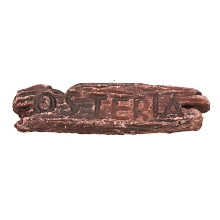 Coloca 2 letreros de resina "osteria" y "bottaio" de 6x1,6 cm