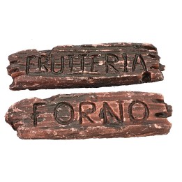 Conjunto de 2 letreros de resina para frutería y panadería de