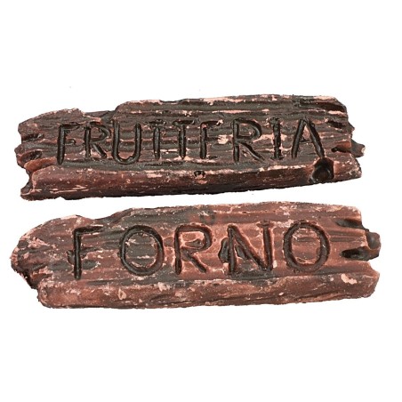 Conjunto de 2 letreros de resina para frutería y panadería de