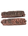 Conjunto de 2 letreros de resina para frutería y panadería de