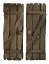 Juego de 2 contraventanas de madera de 3,2x4,6 cm de altura.