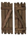 2 wooden shutter doors set cm 4,8x6,8 h. per window