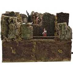 Rebaño en movimiento con tres personajes de 40,5x16x28,6 cm h 2