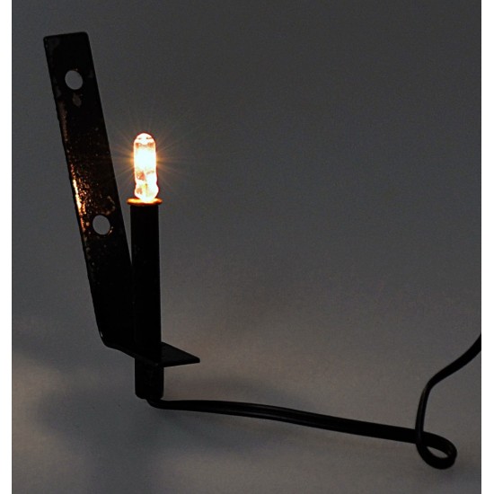 Antorcha de metal con luz blanca 3,5v cm 4 pesebre Mundo