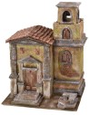 Chiesa con campanile cm 35X29X45h per statue cm 10 Mondo Presepi