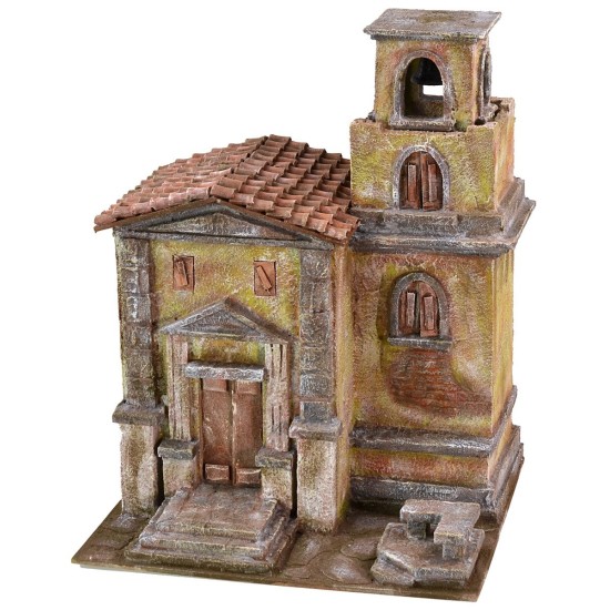 Church with bell tower cm 35X29X45h for statues cm 10