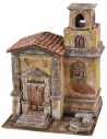 Chiesa con campanile cm 35X29X45h per statue cm 10 Mondo Presepi