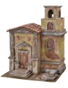 Iglesia con campanario de 35x29x45 cm para estatuas de 10 cm.