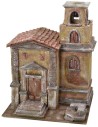 Iglesia con campanario de 35x29x45 cm para estatuas de 10 cm.