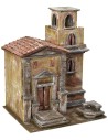 Iglesia con campanario de 35x29x45 cm para estatuas de 10 cm.