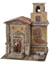 Iglesia con campanario de 35x29x45 cm para estatuas de 10 cm.