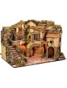 Pesebre iluminado con cascada funcional cm 61x40x43 h