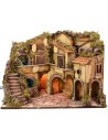 Pesebre iluminado con cascada funcional cm 61x40x43 h