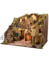 Pesebre iluminado con cascada funcional cm 61x40x43 h