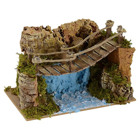 Ponte sospeso in legno cm 20X12X12,5 h Mondo Presepi