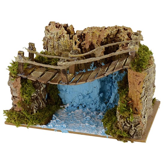 Suspension bridge in wood cm 20X12X12,5 h