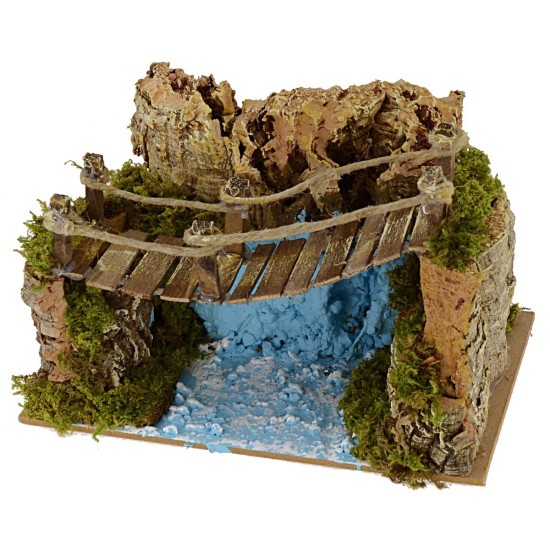 Ponte sospeso in legno cm 20X12X12,5 h Mondo Presepi