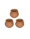 Set of 3 terracotta vases cm 3 h.
