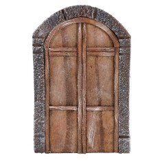 Puerta con arco de madera de dos hojas para estatuas de 12-14 cm de altura.