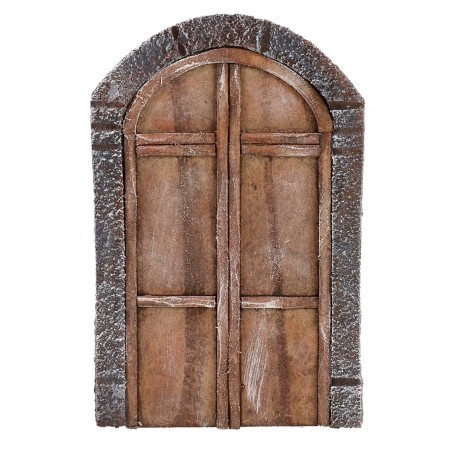 Double door with wooden arch for statues 12-14 cm h