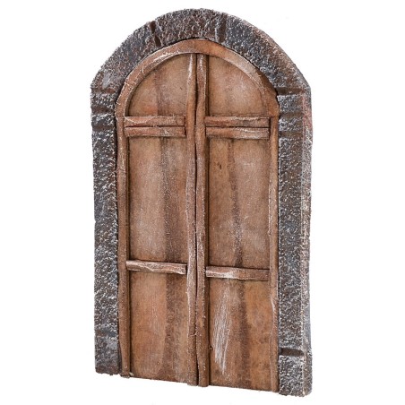 Double door with wooden arch for statues 12-14 cm h